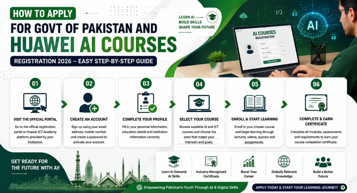 How to Apply for Govt of Pakistan and Huawei AI Courses Registration 2026